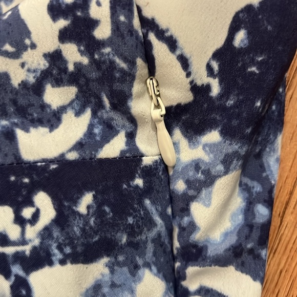 Peter Som Blue White High Low Lace Dress Sz S - Picture 10 of 10